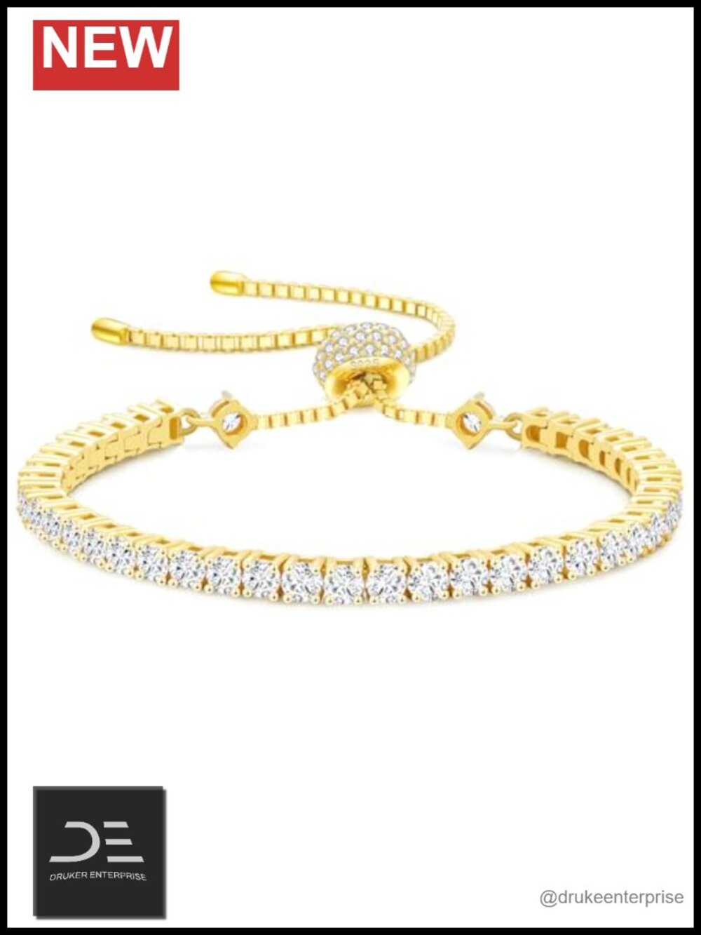 Moissanite Tennis Bracelet, 925 Sterling Silver, Adjustable 5-8", Gift